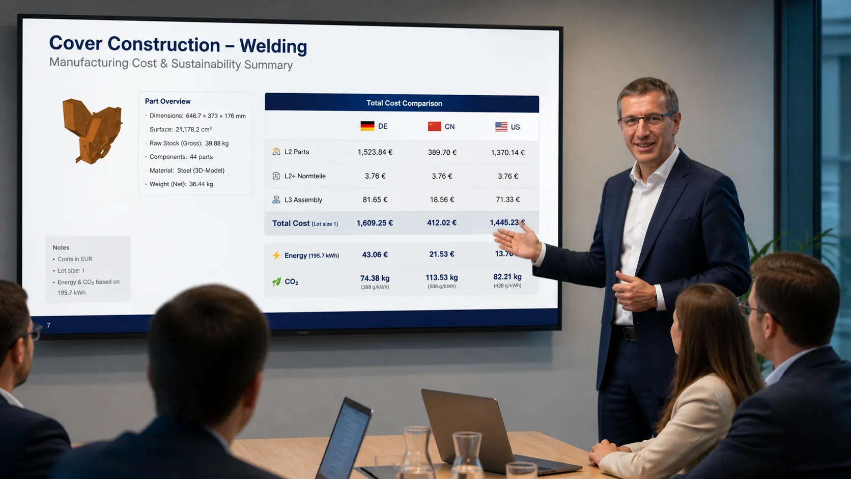 COVALYZE specialist walking a client through the results